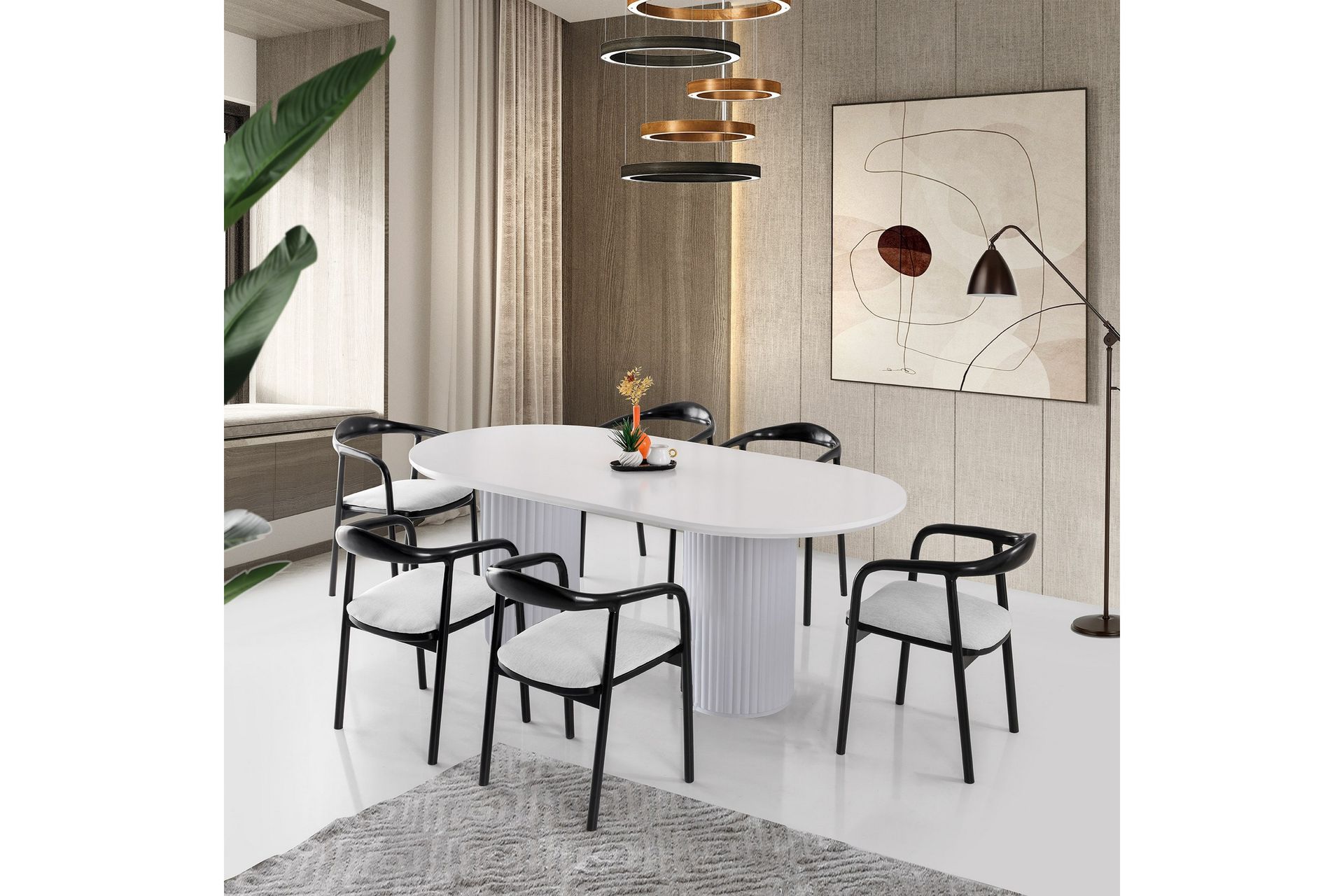 Murat Spisebord 200 cm - Hvit - Møbler - Bord - Spisebord & kjøkkenbord