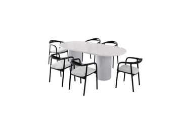 Murat Spisebord 200 cm - Hvit - Møbler - Bord - Spisebord & kjøkkenbord