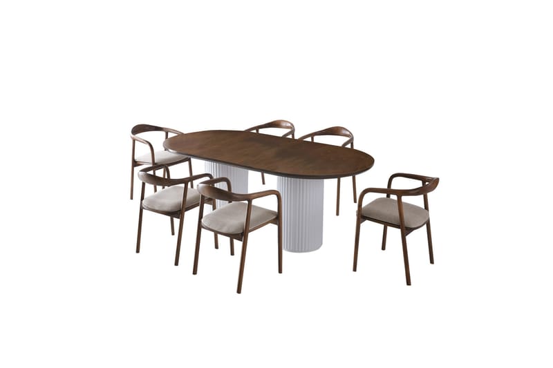 Murat Spisebord 200 cm - Valnøtt - Møbler - Bord - Spisebord & kjøkkenbord