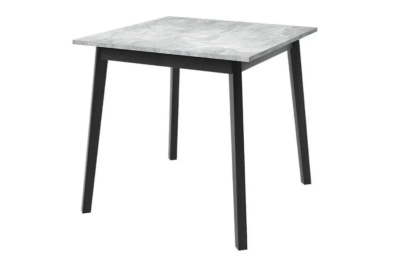 Narberth Lite Uttrekkbart Kvadratisk Spisebord 85 cm med Betong- og Metallutseende, Lysegrå