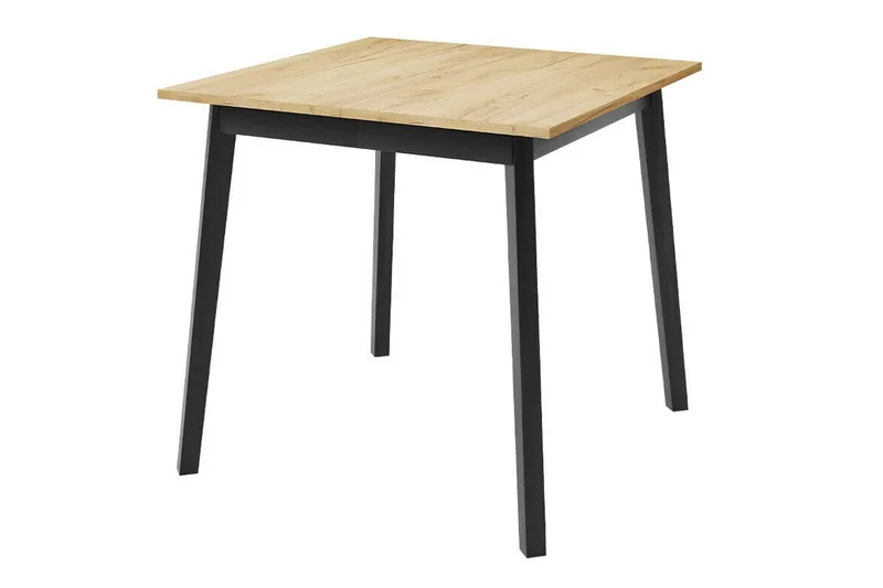 Narberth Lite Uttrekkbart Kvadratisk Spisebord 85 cm med Tre- og Eikeutseende, Svart