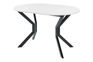Narberth Lite Uttrekkbart Rundt Spisebord 90 cm med Betong- og Metallutseende - Lysegrå - Møbler - Bord - Spisebord & kjøkkenbord