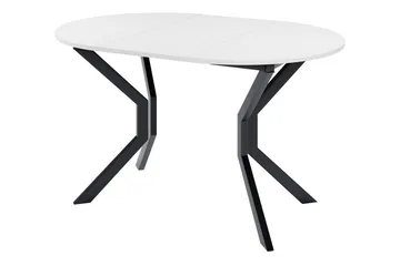 Narberth Lite Uttrekkbart Rundt Spisebord 90 cm med Eik- og Metallutseende - Svart - Møbler - Bord - Spisebord & kjøkkenbord