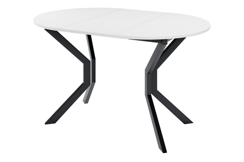 Narberth Lite Uttrekkbart Rundt Spisebord 90 cm med Eik- og Metallutseende - Svart - Møbler - Bord - Spisebord & kjøkkenbord