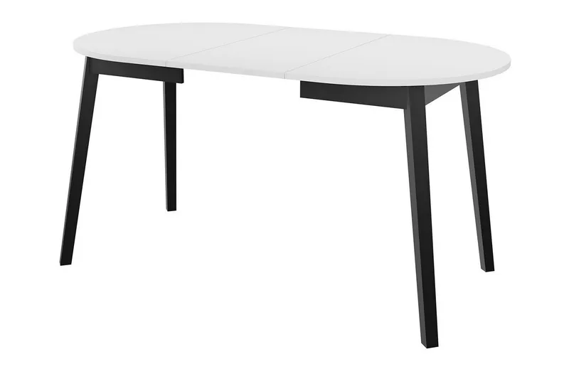 Narberth Lite Uttrekkbart Rundt Spisebord 90 cm med Tre- og Eikeutseende - Svart - Møbler - Bord - Spisebord & kjøkkenbord