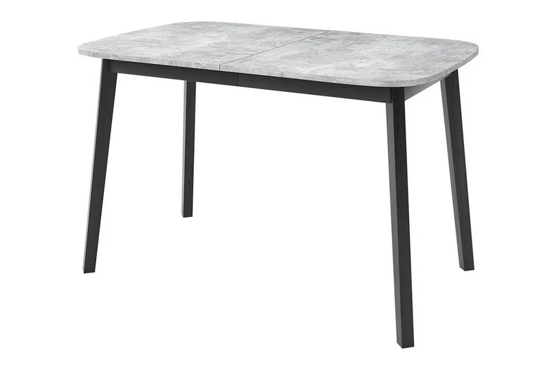 Narberth Uttrekkbart Ovalt Spisebord 130 cm med Betonglook, Lysegrå