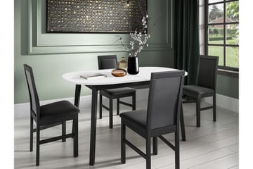 Narberth Utvidbart Oval Spisebord 150 cm i Malt Tre - Hvit - Møbler - Bord - Spisebord & kjøkkenbord