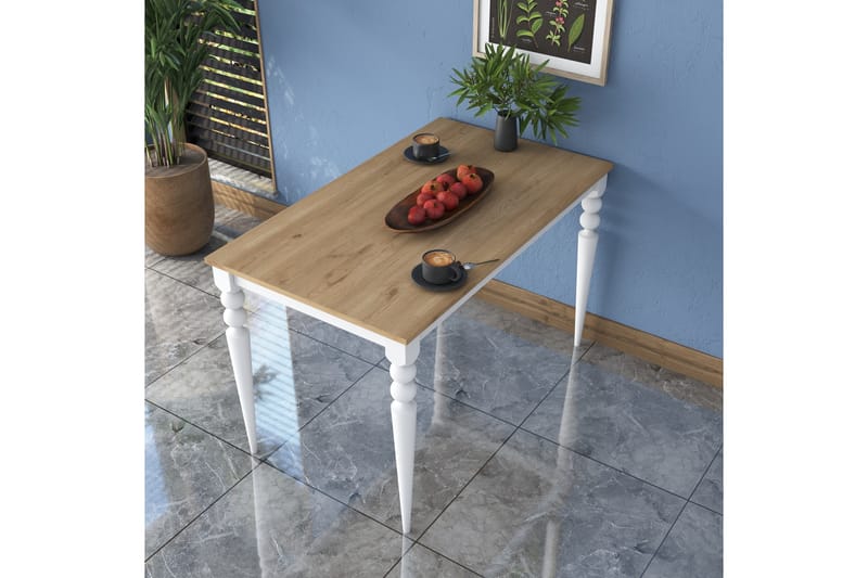 Naryani Spisebord 120 cm - Valnøtt/Hvit - Møbler - Bord - Spisebord & kjøkkenbord