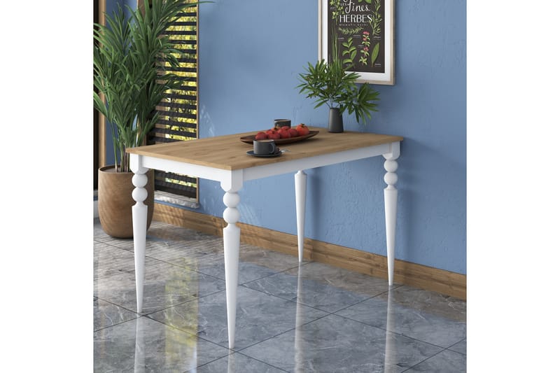 Naryani Spisebord 120 cm - Valnøtt/Hvit - Spisebord & kjøkkenbord