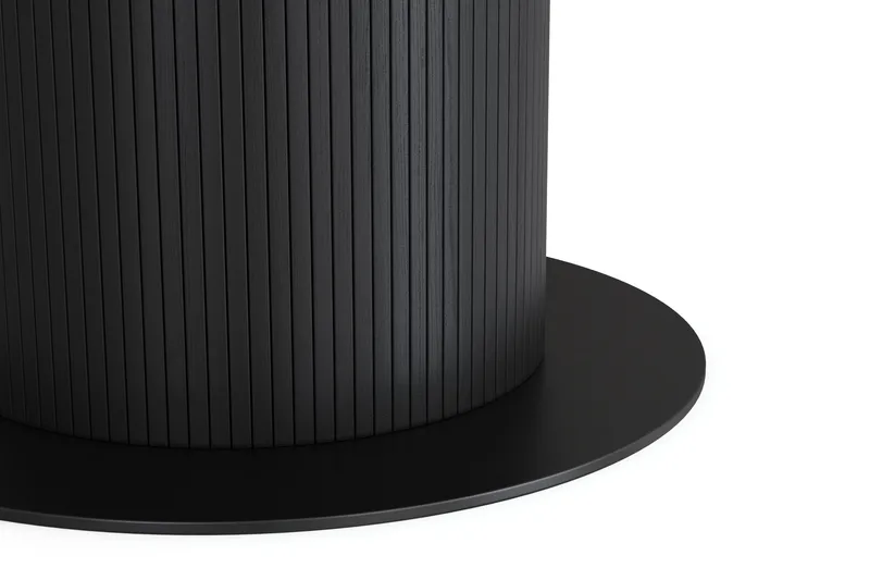 Noira Spisebord 120 cm Eik Rundt - Svart - Møbler - Bord - Spisebord & kjøkkenbord