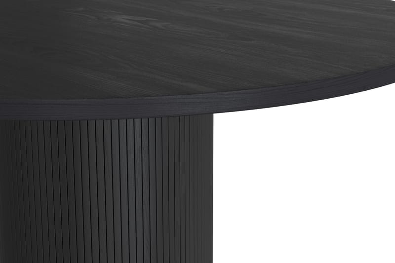 Noira Spisebord 120 cm Massiv Eik Rundt - Svart - Møbler - Bord - Spisebord & kjøkkenbord