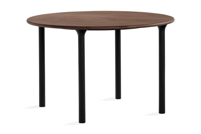 Noira Spisebord 120 cm Massiv Valnøtt Rundt - Brun - Spisebord & kjøkkenbord