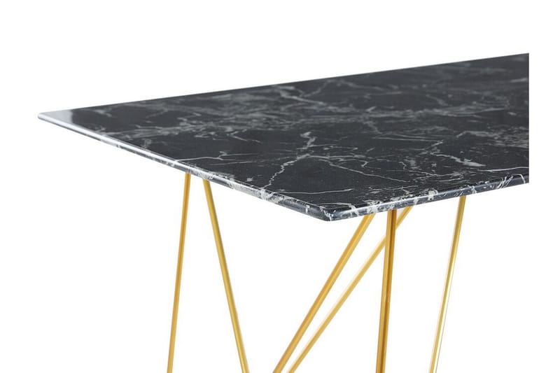 Nunierra Spisebord 140 cm - Svart / Gull - Spisebord & kjøkkenbord