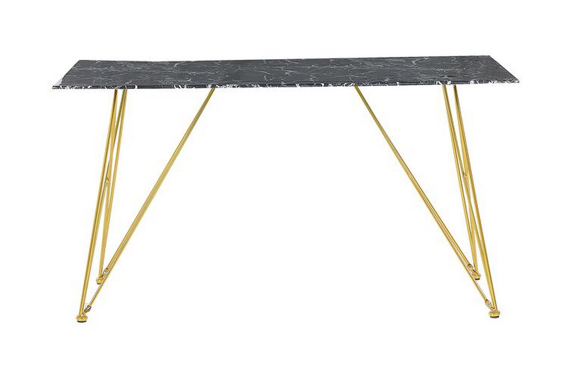 Nunierra Spisebord 140 cm - Svart / Gull
