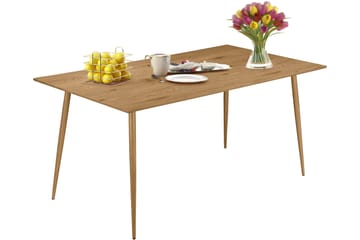 Oktoos Rektangulært Spisebord 120 cm i Tre med Metallben - Brun - Møbler - Bord - Spisebord & kjøkkenbord