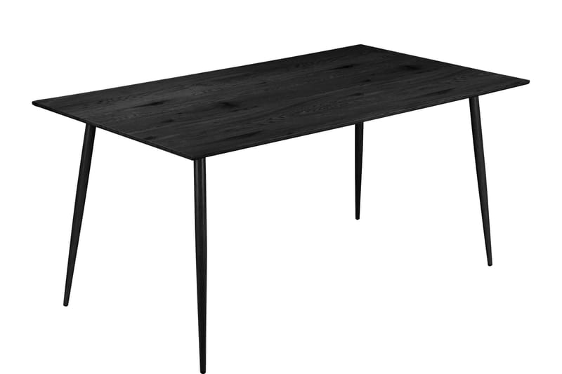 Oktoos Rektangulært Spisebord 160 cm med Tre- og Valnøttutseende - Svart - Møbler - Bord - Spisebord & kjøkkenbord