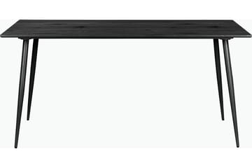 Oktoos Rektangulært Spisebord 160 cm med Tre- og Valnøttutseende - Svart - Møbler - Bord - Spisebord & kjøkkenbord