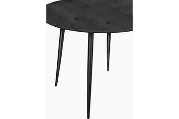 Oktoos Rundt Spisebord 100 cm med Tre- og Valnøttutseende - Svart - Møbler - Bord - Spisebord & kjøkkenbord