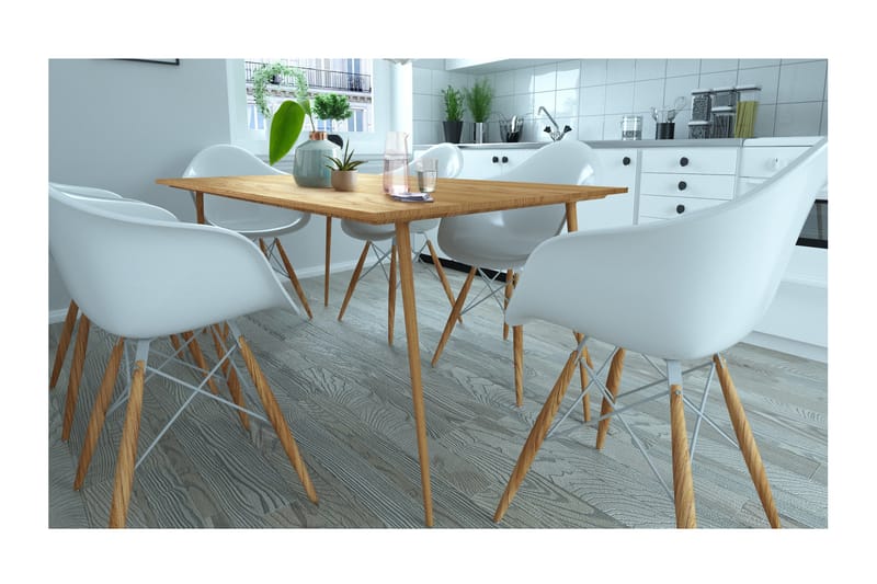 Oktoos Spisebord 160 cm - Natur - Spisebord & kjøkkenbord