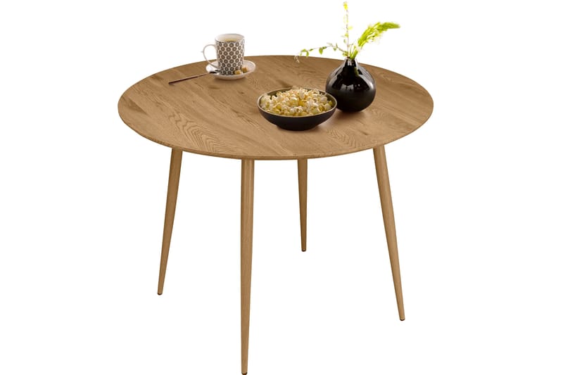 Oktoos Spisebord Rundt 100 cm - Natur - Møbler - Bord - Spisebord & kjøkkenbord