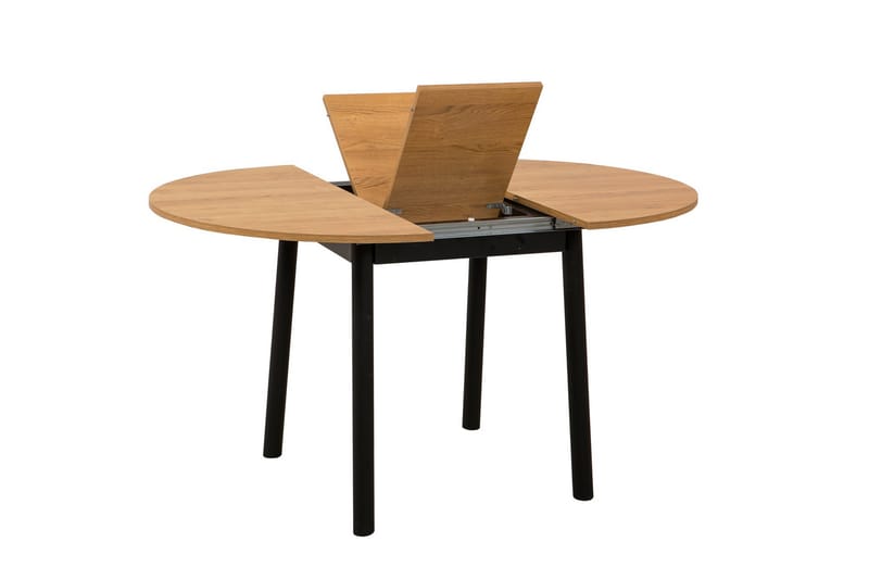 Oliver Spisebord 100 cm - Eik/Svart - Møbler - Bord - Spisebord & kjøkkenbord