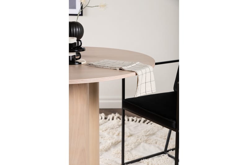 Olivero Spisebord 110 cm Rundt - Whitewash - Spisebord & kjøkkenbord