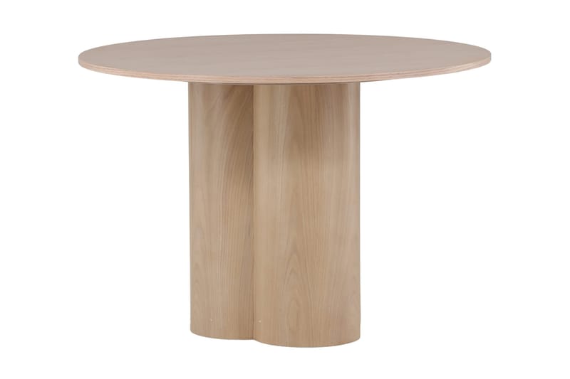 Olivia Rundt Spisebord 110 cm med Treutseende - Whitewash - Møbler - Bord - Spisebord & kjøkkenbord