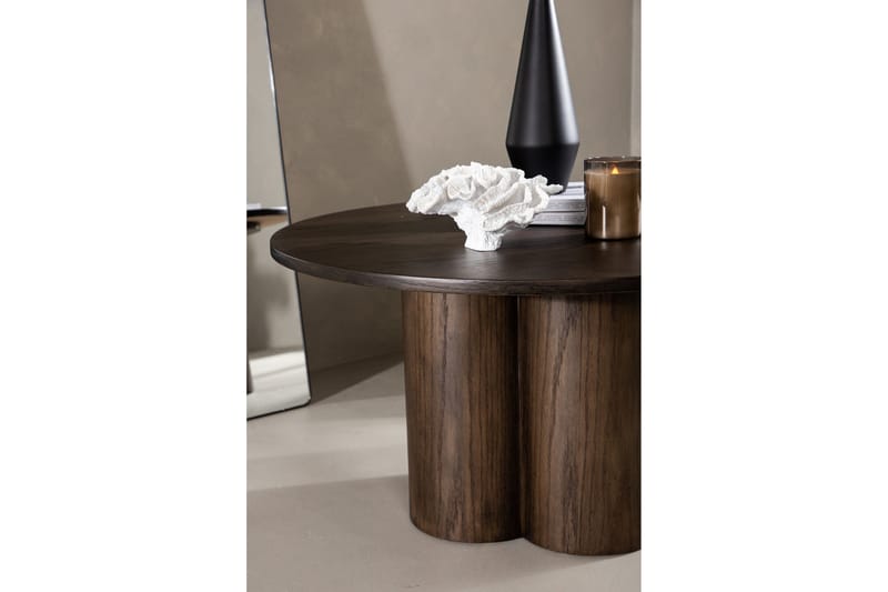 Olivia Sofabord 80 cm Rundt - Brun - Møbler - Bord - Sofabord