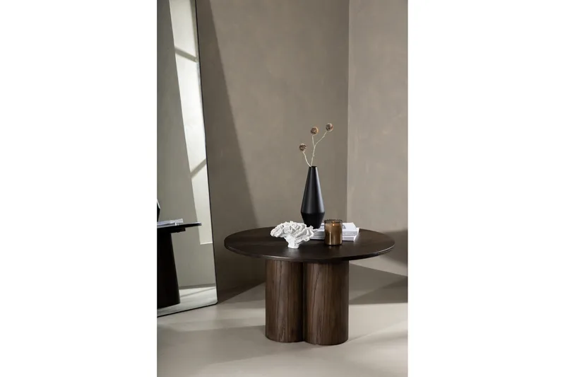 Olivia Sofabord 80 cm Rundt - Brun - Møbler - Bord - Sofabord