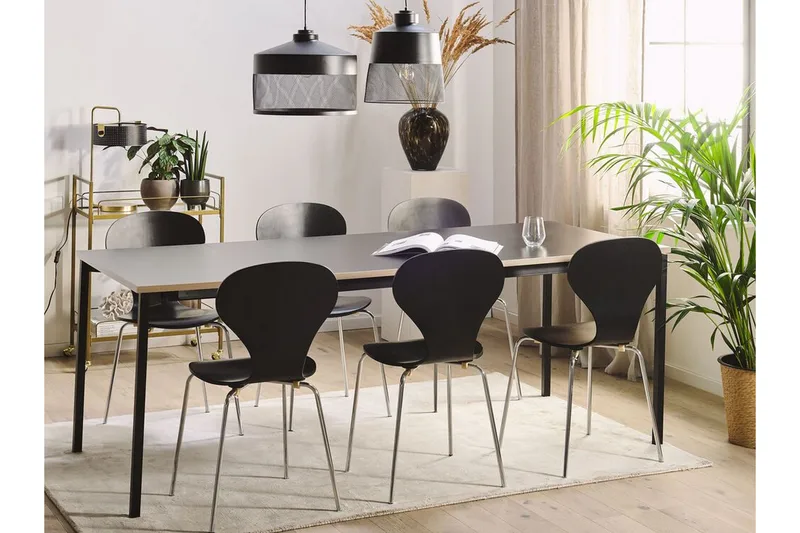 Ozein Spisebord 190 cm Sammenleggbart - Svart - Møbler - Bord - Spisebord & kjøkkenbord