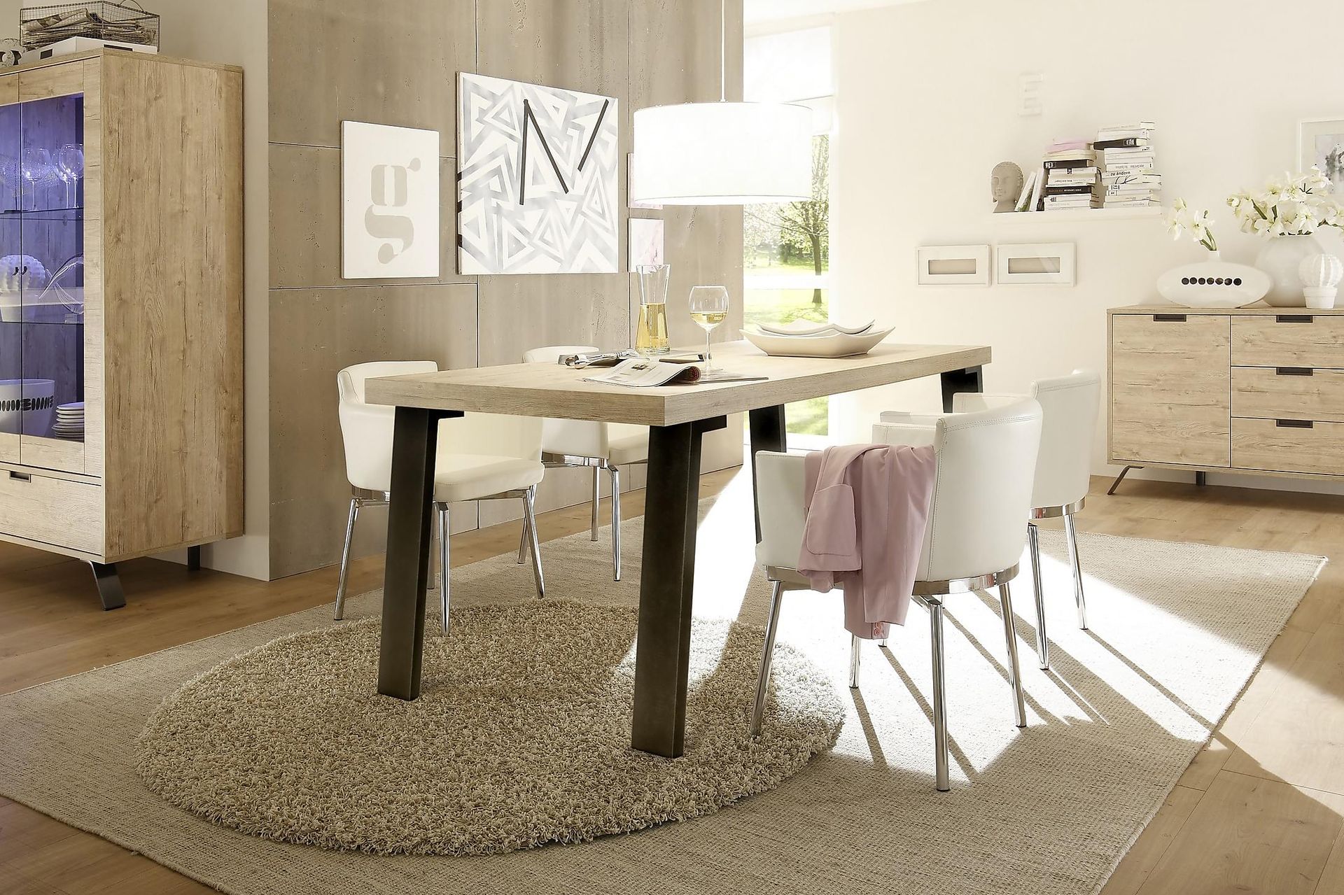 Palma Spisebord 188 cm - Eik/Metall - Møbler - Bord - Spisebord & kjøkkenbord