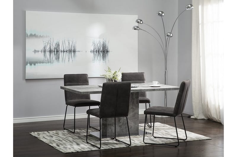 Pasadena Spisebord 90 cm - Grå - Spisebord & kjøkkenbord