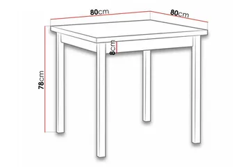 Patrickswell Lite Kvadratisk Spisebord 80 cm i Valnøtt - Brun - Møbler - Bord - Spisebord & kjøkkenbord