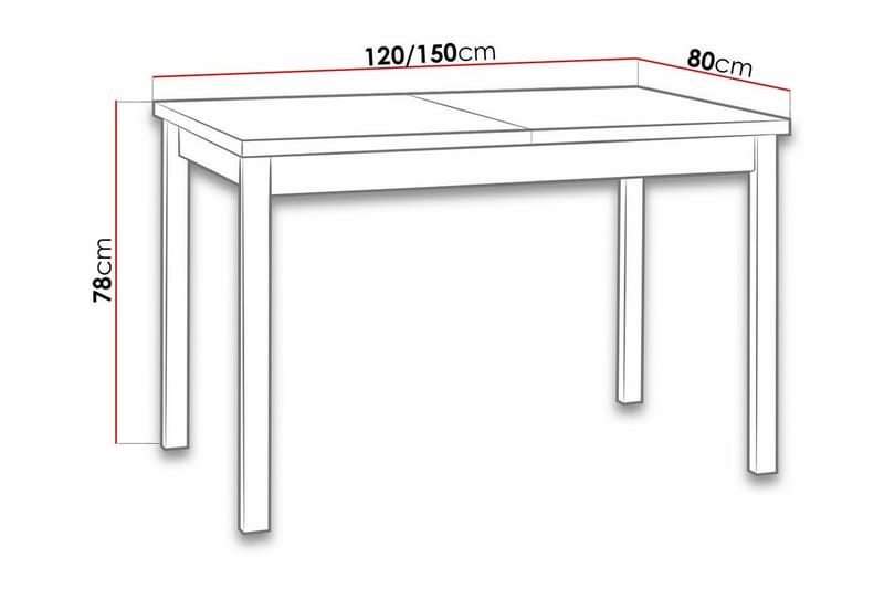 Patrickswell Matbord 80 cm Black - Møbler - Bord - Spisebord & kjøkkenbord