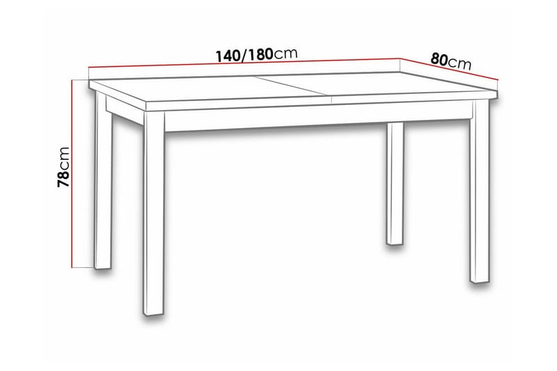 Patrickswell Matbord 80 cm NO_BRAND White - Møbler - Bord - Spisebord & kjøkkenbord