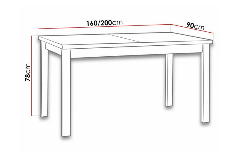 Patrickswell Matbord 90 cm NO_BRAND Black - Møbler - Bord - Spisebord & kjøkkenbord