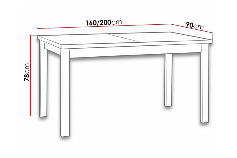 Patrickswell Matbord 90 cm NO_BRAND Black - Møbler - Bord - Spisebord & kjøkkenbord