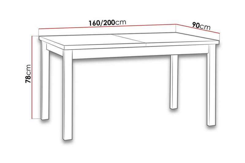 Patrickswell Matbord 90 cm NO_BRAND White - Møbler - Bord - Spisebord & kjøkkenbord