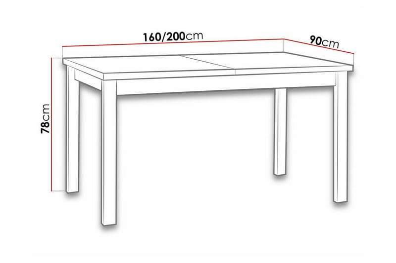 Patrickswell Matbord 90 cm NO_BRAND White - Møbler - Bord - Spisebord & kjøkkenbord