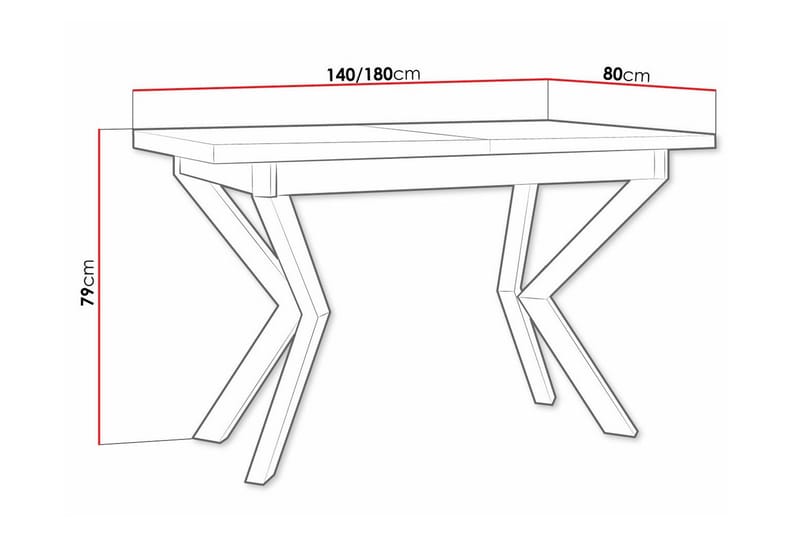 Patrickswell Spisebord 80 cm - Hvid - Møbler - Bord - Spisebord & kjøkkenbord
