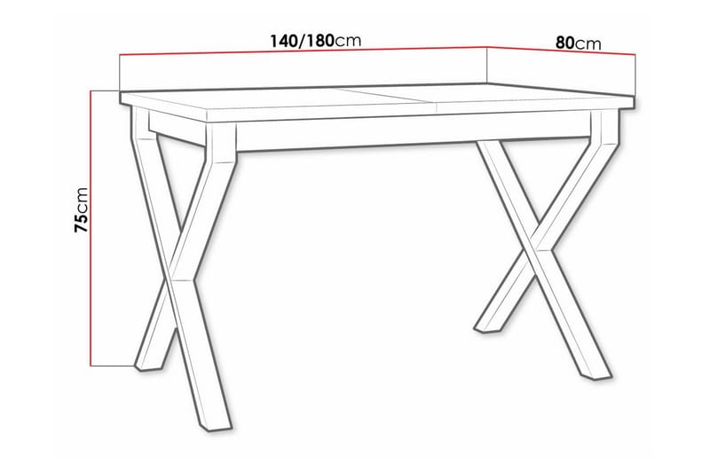 Patrickswell Spisebord 80 cm - Hvid - Møbler - Bord - Spisebord & kjøkkenbord