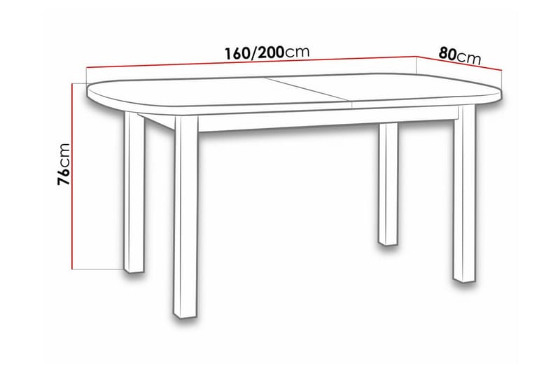 Patrickswell Spisebord 80 cm - Hvid - Møbler - Bord - Spisebord & kjøkkenbord