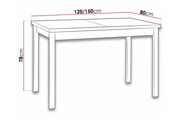 Patrickswell Spisebord 80 cm - Hvid - Møbler - Bord - Spisebord & kjøkkenbord