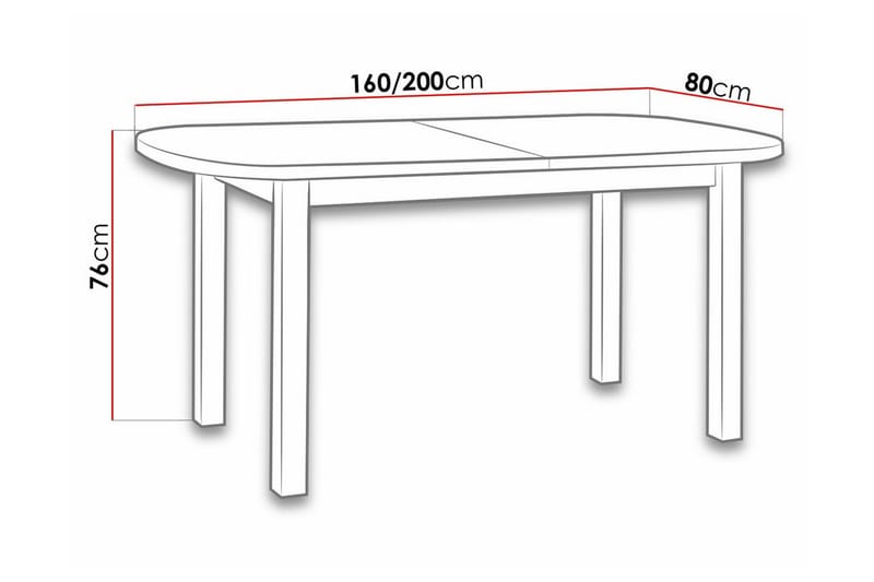 Patrickswell Spisebord 80 cm - Hvid - Møbler - Bord - Spisebord & kjøkkenbord
