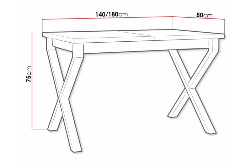 Patrickswell Spisebord 80 cm - Hvid - Møbler - Bord - Spisebord & kjøkkenbord