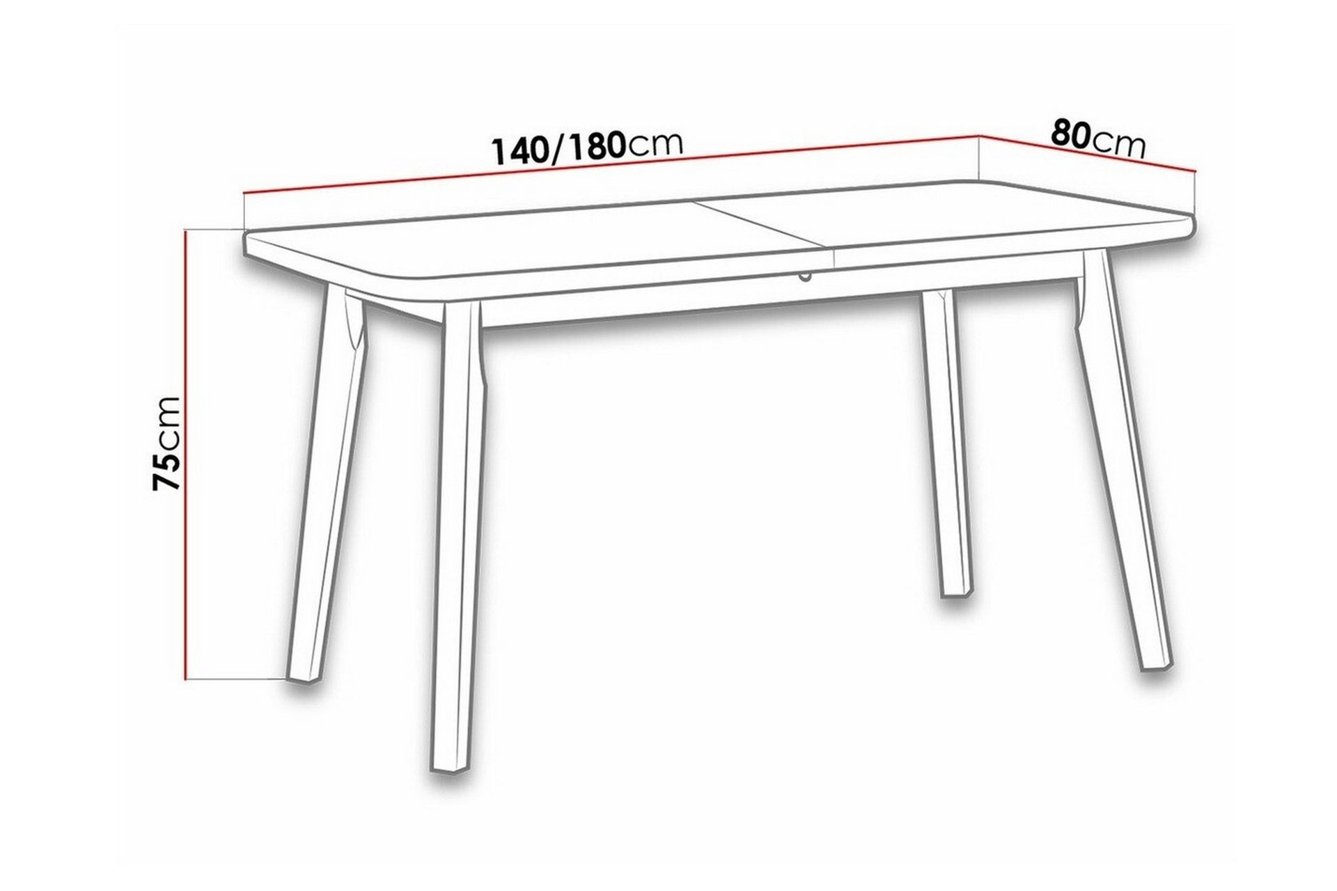 Patrickswell Spisebord 80 cm - Hvid - Møbler - Bord - Spisebord & kjøkkenbord