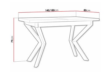 Patrickswell Spisebord 80 cm - Hvid - Møbler - Bord - Spisebord & kjøkkenbord