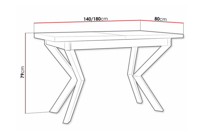Patrickswell Spisebord 80 cm - Hvid - Møbler - Bord - Spisebord & kjøkkenbord