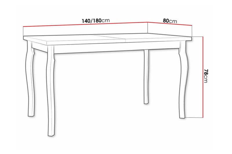 Patrickswell Spisebord 80 cm - Svart - Møbler - Bord - Spisebord & kjøkkenbord