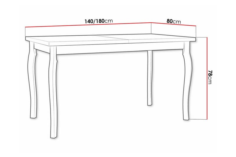 Patrickswell Spisebord 80 cm - Svart - Møbler - Bord - Spisebord & kjøkkenbord